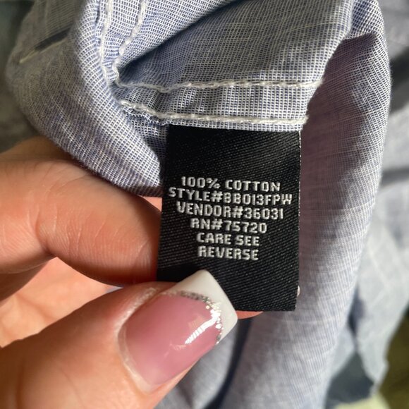 Men's XL Buckle Black Athletic Fit Long Sleeve Button Down Shirt - Picture 3 of 7